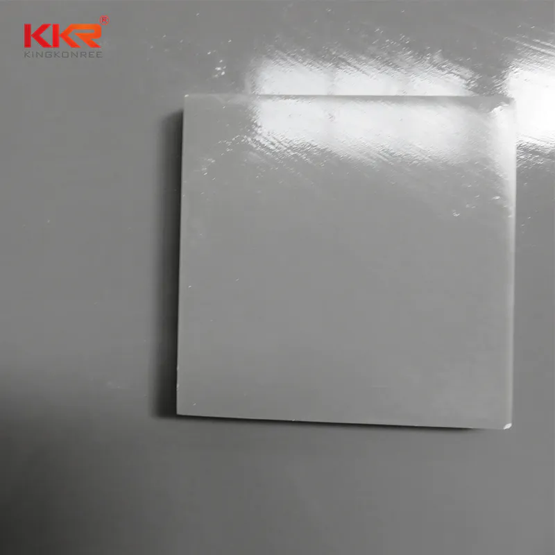 Pure Grey Modified Acrylic Solid Surface Sheet In 2440mm Length KKR-M1706