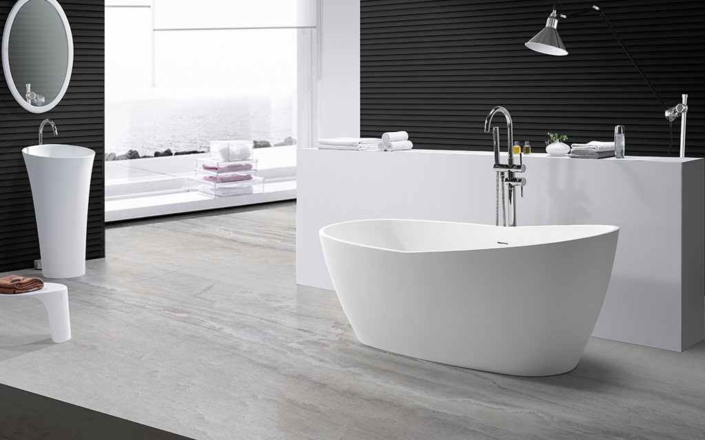 KingKonree matt stone resin bathtub ODM for shower room-1