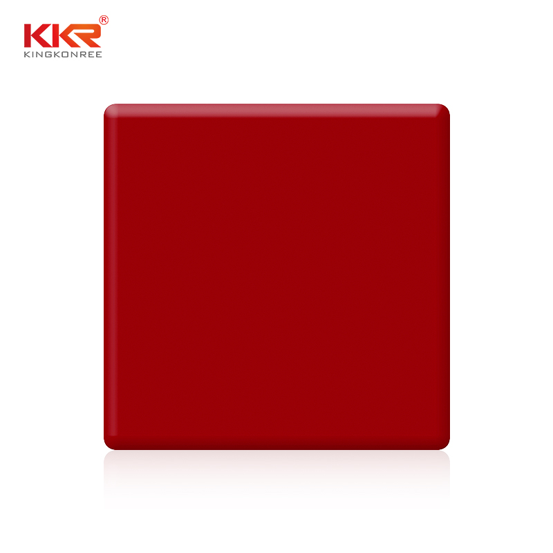 Plain Red Modified Acrylic Solid Surface Sheets KKR-M1717