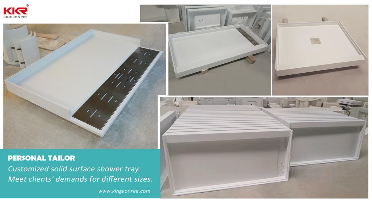 artificial long shower tray design for hotel