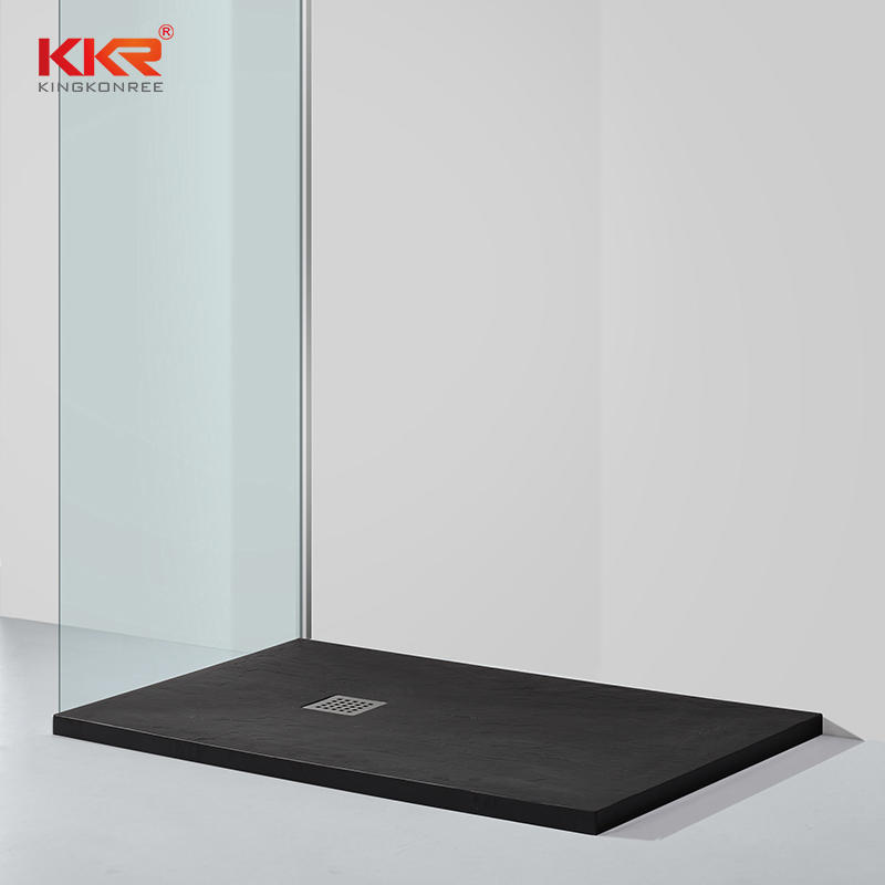 Black Polymarble Artificial Stone Bathroom Shower Tray KKR-T111