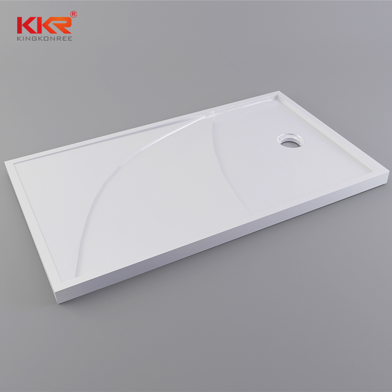 1400mm Length White Marble Solid Surface Shower Tray KKR-T012