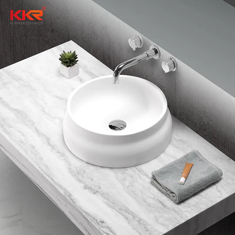 Round Solid Surface Wash Basin Made By High Quality Material KKR-1509