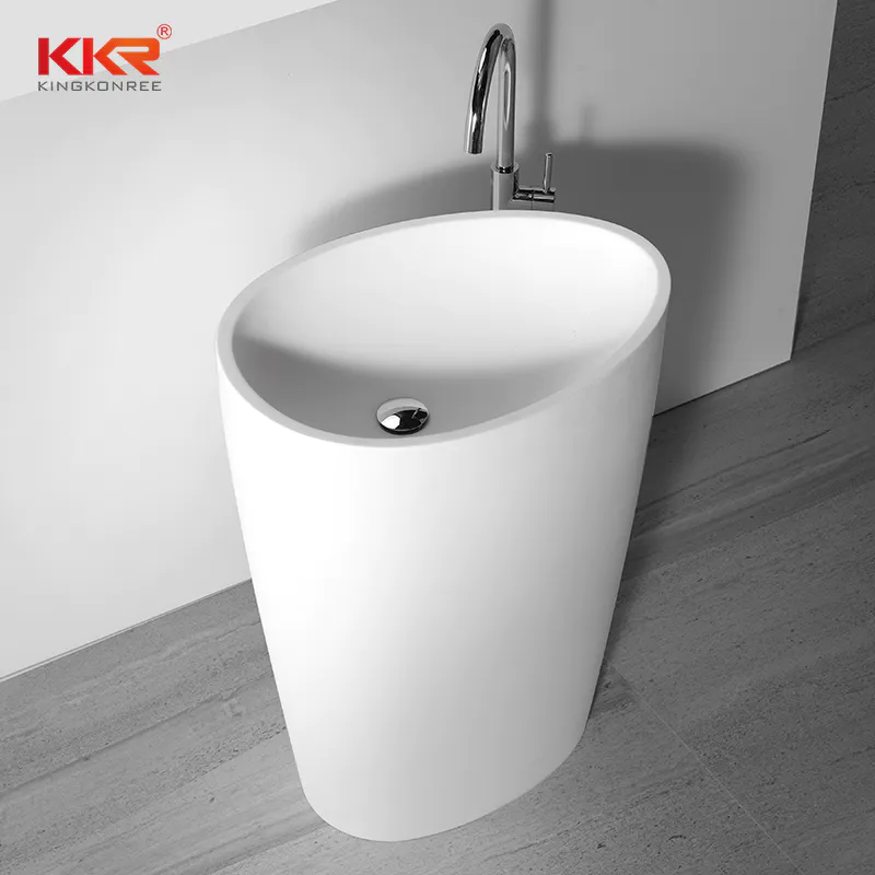 Small Size Acrylic Solid Surface Freestanding Basin KKR-1582