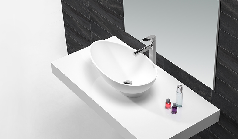 durable top mount bathroom sink customized for hotel
