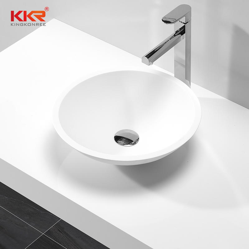 Diameter 405mm Round Solid Surface Coutertop Wash Basin KKR-1516