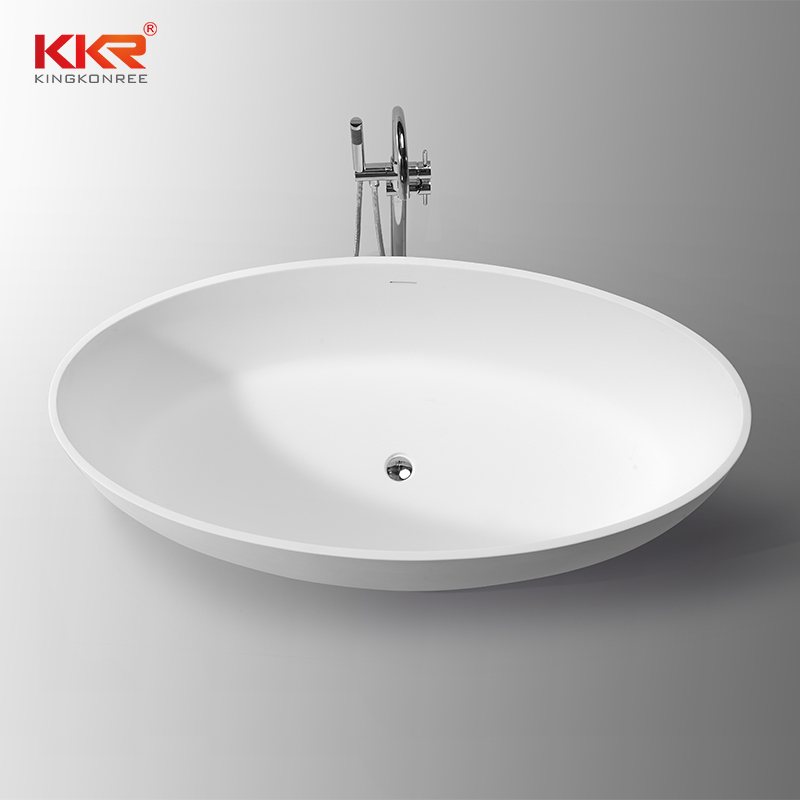 Oval Shape Acrylic Solid Surface Freestanding Bath Tub KKR-B066
