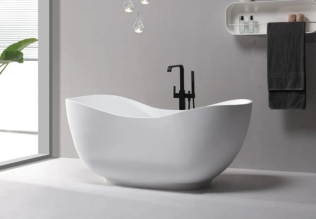 white bathroom stand alone tub black for hotel KingKonree