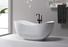 KingKonree white freestanding soaking bathtub OEM for shower room