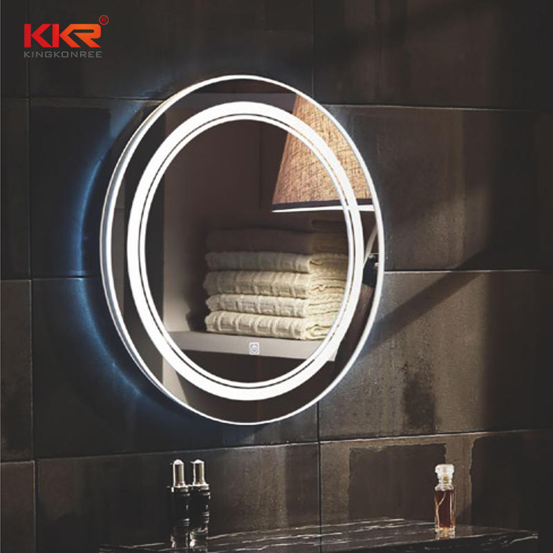 Espejo redondo de baño sanitario Defogg con forma redonda KKR-8013