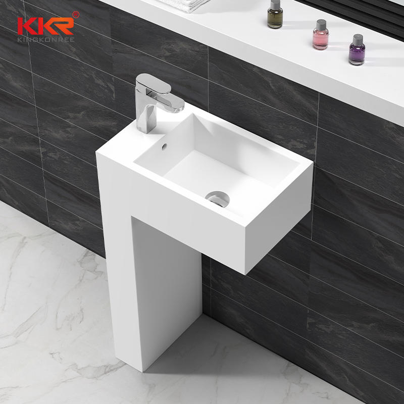 Unique Design Acrylic Solid Surface Bathroom Sanitary Freestanding Basin KKR-1583