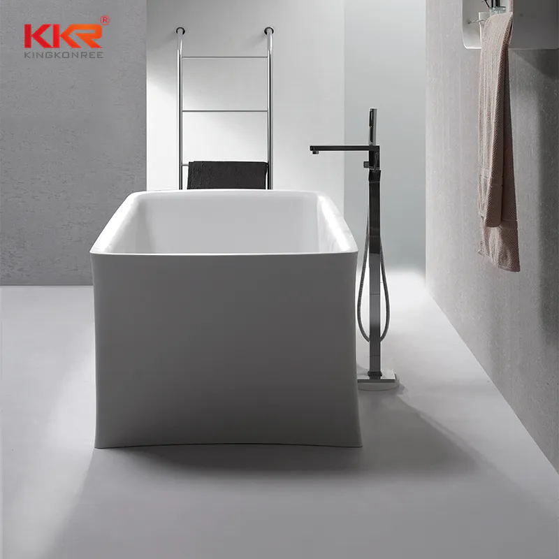 Unique Shape Solid Surface Bathroom Bath Tub KKR-B086