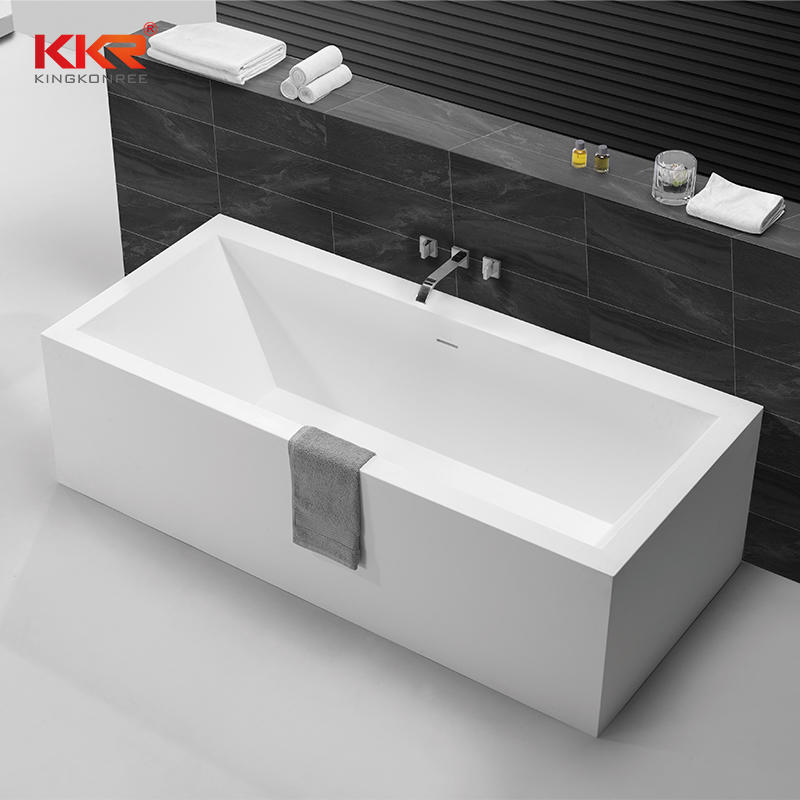 Rectangle Soild Surface Bathtub Against The Wall KKR-B060