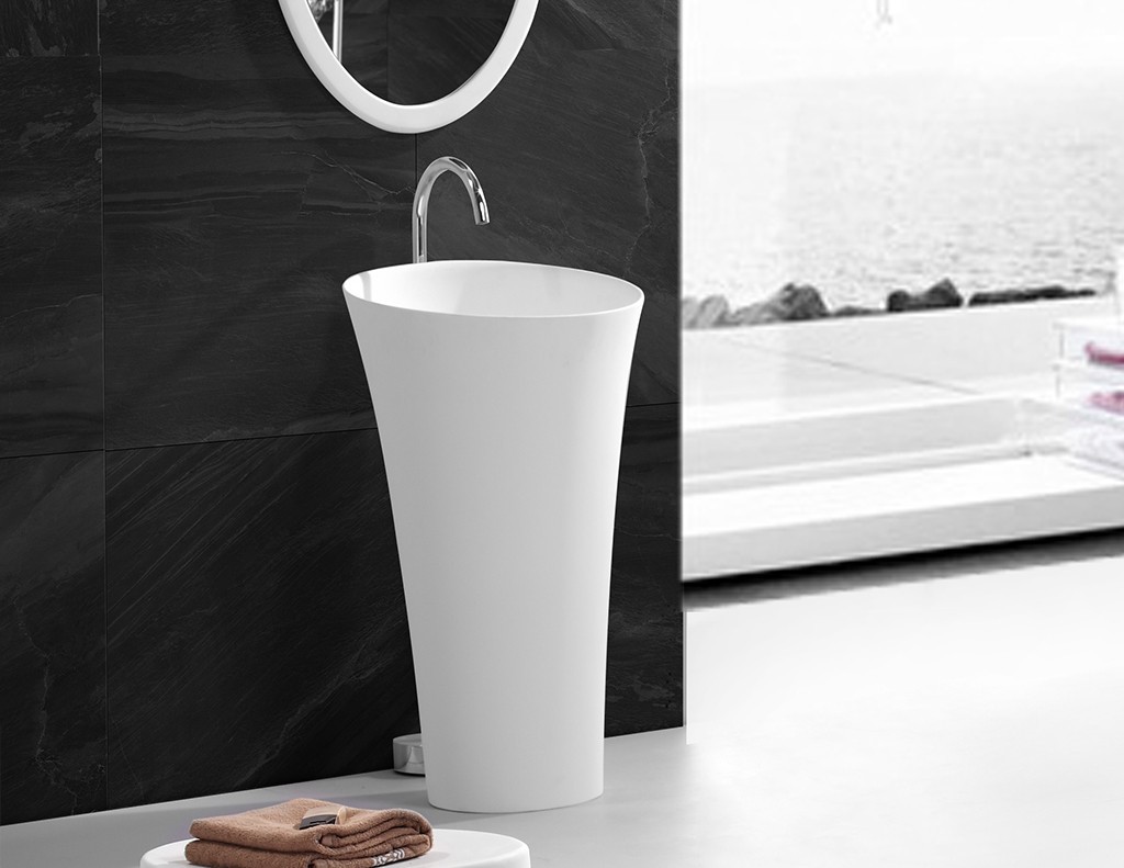 sturdy solid surface basin top-brand for hotel