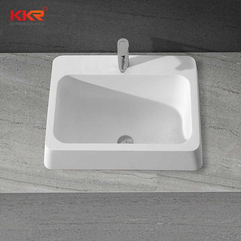 Rectangle High Quality Acrylic Soild Surface Above Counter Basin KKR-1326
