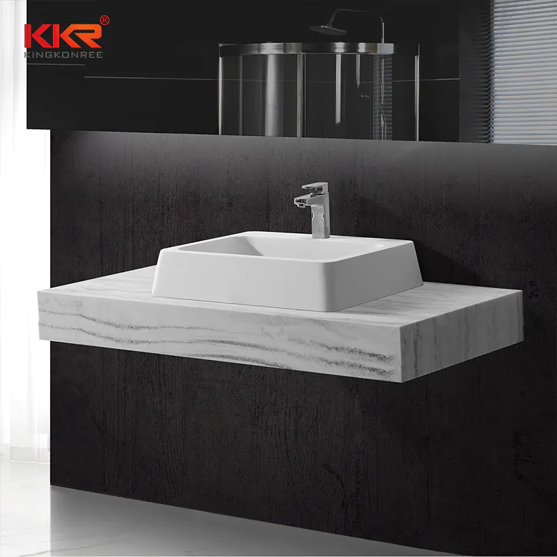 Rectangle High Quality Acrylic Soild Surface Above Counter Basin KKR-1326