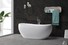 KingKonree matt freestanding soaking bathtub custom for family decoration
