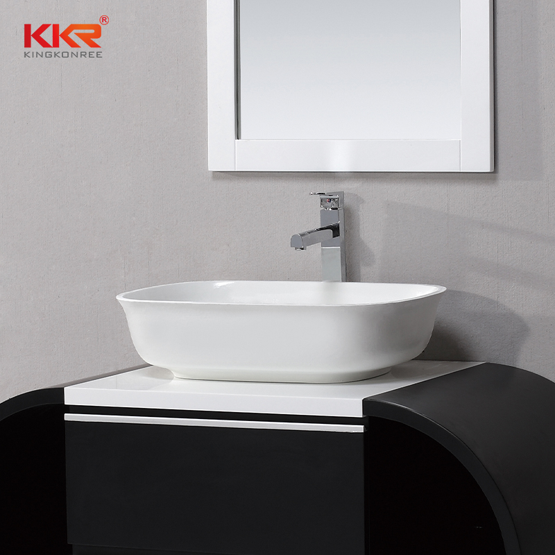 600mm Length Acrylic Solid Surface Above Counter Basin