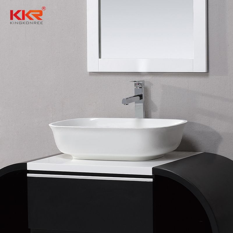 600mm Length Acrylic Solid Surface Above Counter Basin KKR-1053