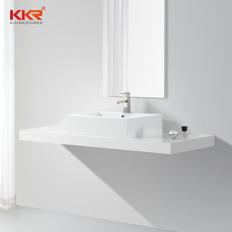 Solid Surface Resin Stone Above Counter Wash Basin With Overflow KKR-1357