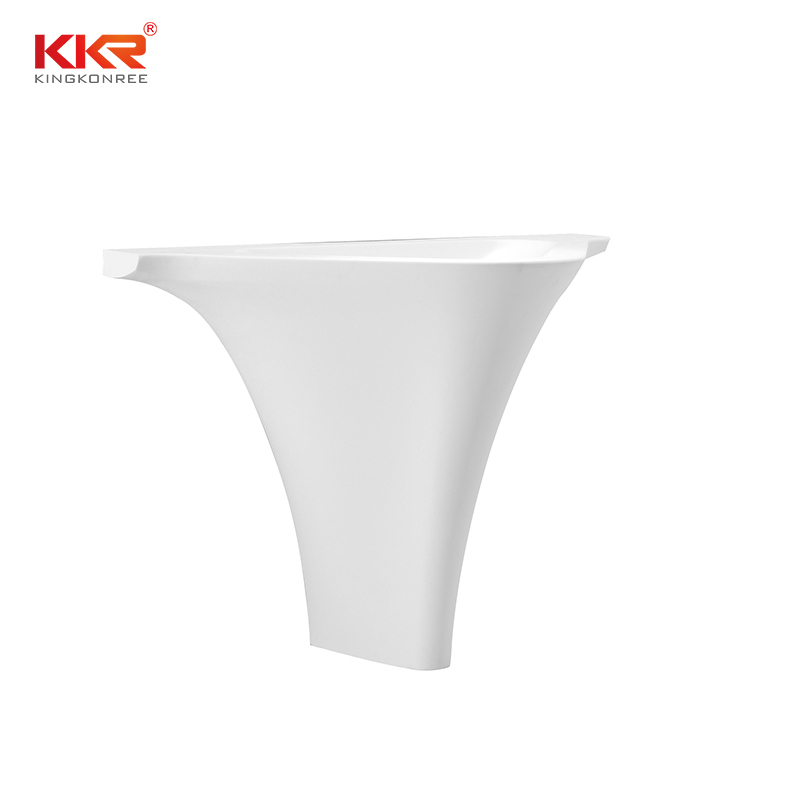 Triangle Solid Surface White Marble Freestanding Wash Basin KKR-1595