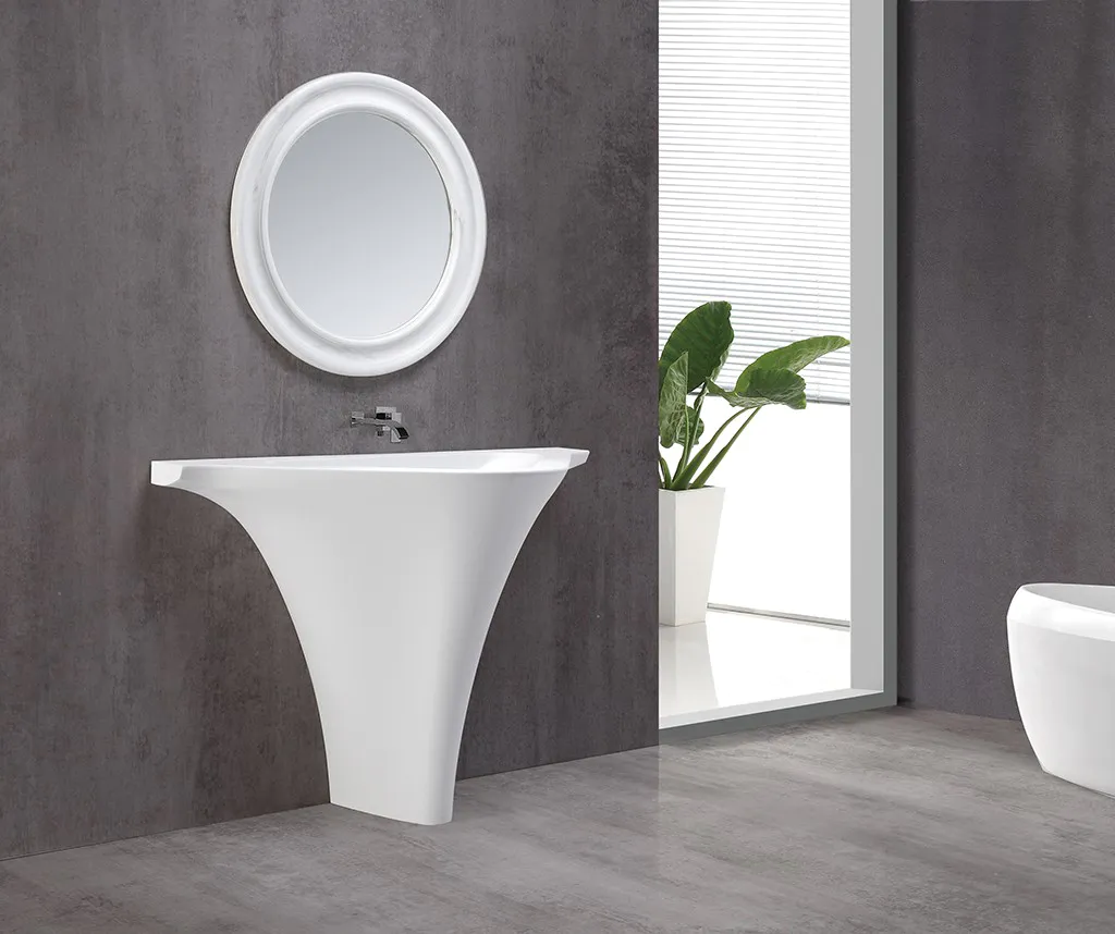 artificial pedestal wash basin design for bathroom