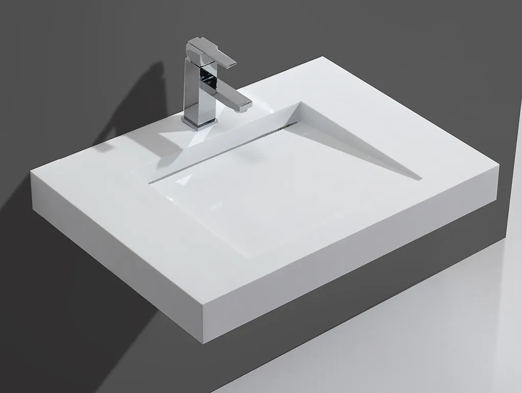 cabinet slim wall hung basin sink for home