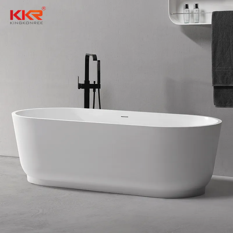 Freestyle Solid Surface Acrylic Resin Stone Freestanding Bath Tub KKR-B079