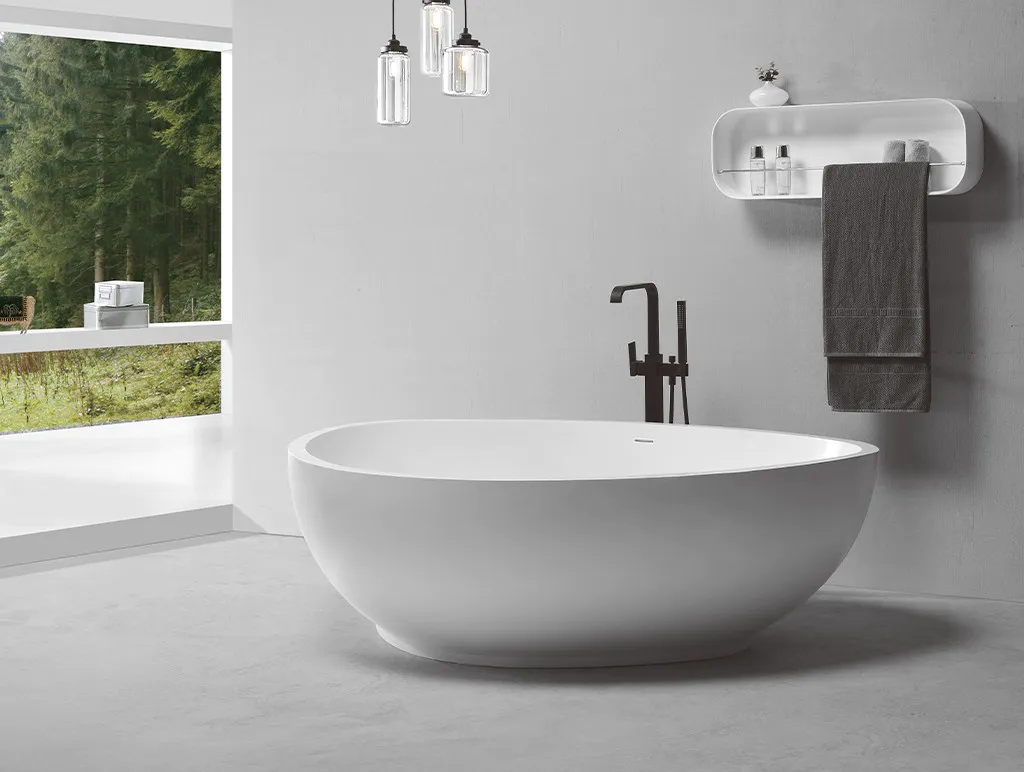 marble modern free standing bath tubs manufacturer for family decoration