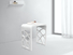Newly Design White Marble Acrylic Solid Surface Bathroom Stool KKR-Stool - M