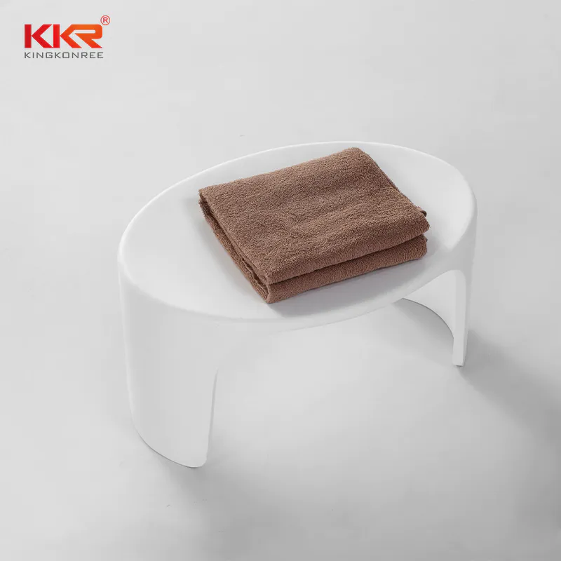 Small Size Bathroom Furniture Solid Surface Bath Stool KKR-Stool -D