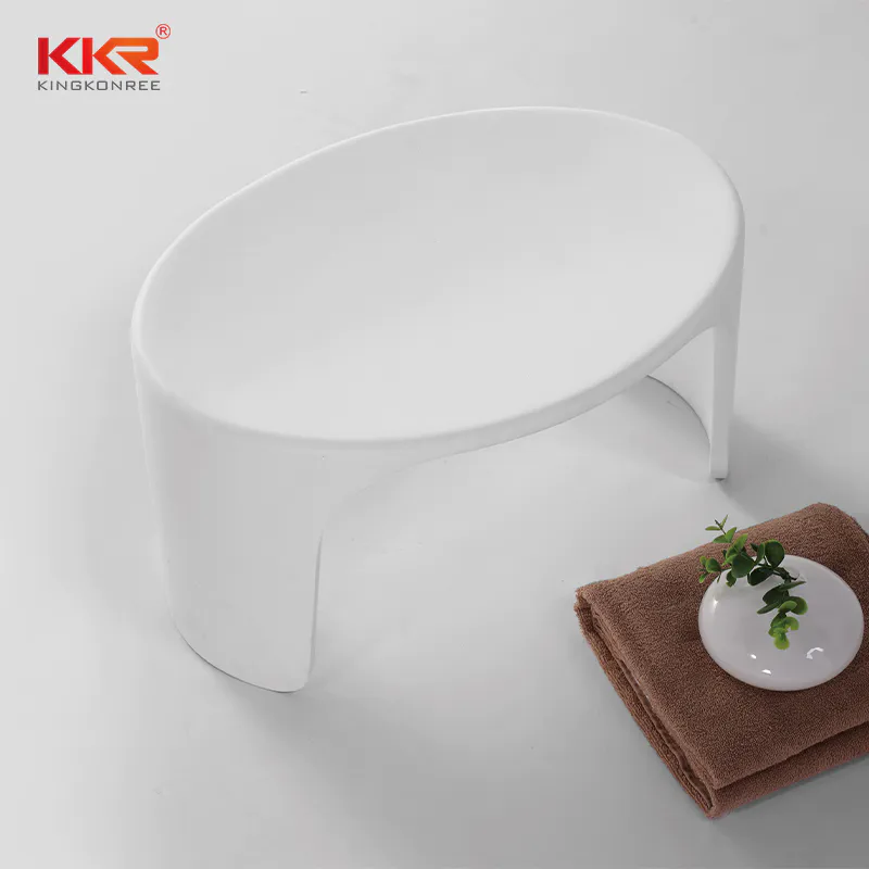 Small Size Bathroom Furniture Solid Surface Bath Stool KKR-Stool -D