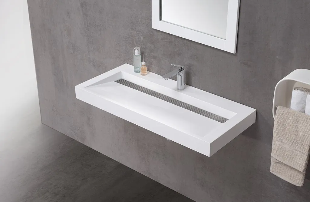 sturdy wall mounted sink with counter space supplier for home