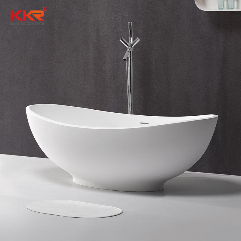 KKR-B089 standing solid surface bath tub factory China manufacture bathtub