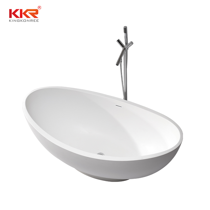 KKR-B089 standing solid surface bath tub factory China manufacture bathtub