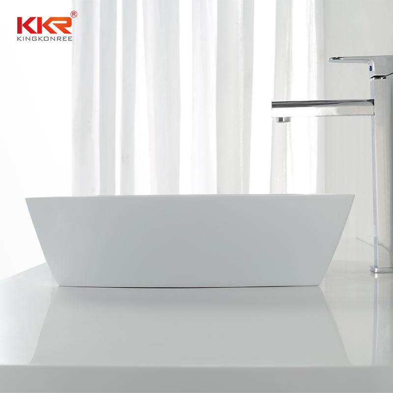 High Quality Solid Surface Stone Cast Above Counter Top Wash Basin/Bathroom Sink KKR-1316
