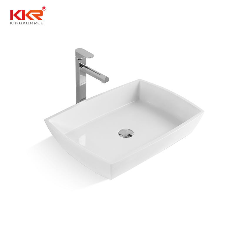 High Quality Solid Surface Stone Cast Above Counter Top Wash Basin/Bathroom Sink KKR-1316