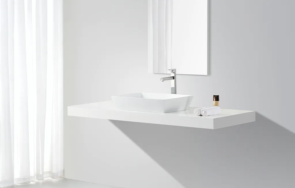 durable solid surface sink top-brand for shower room