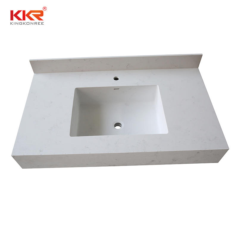 Customized wall hung basin solid surface wall mounted bathroom sink wash basin