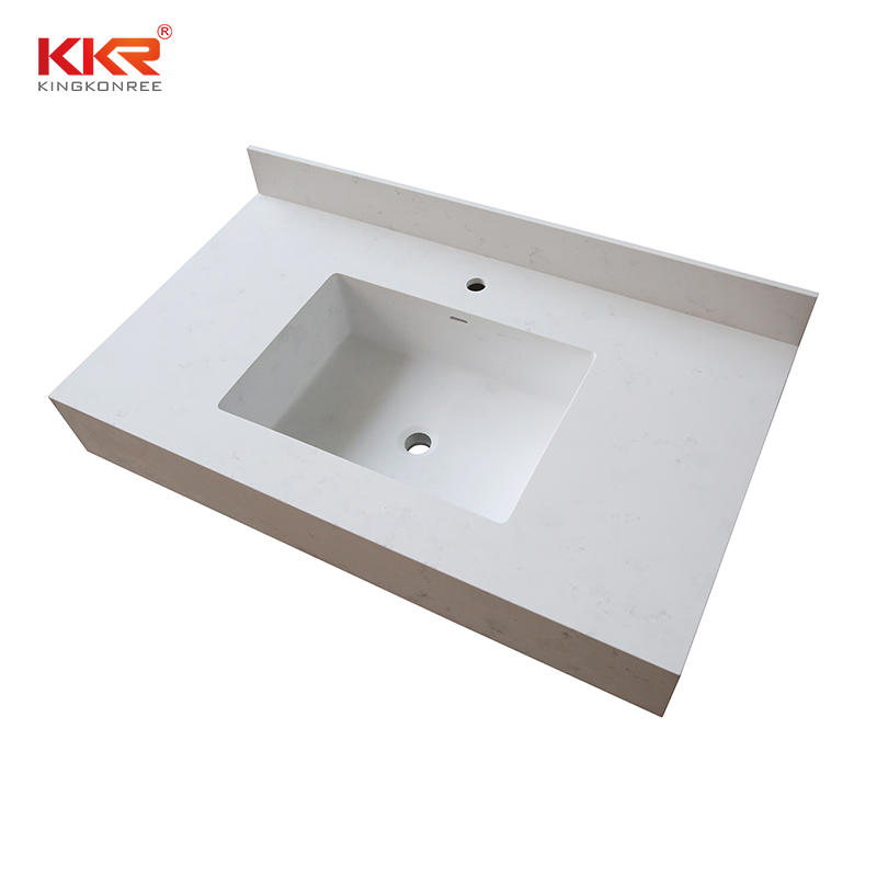 Customized wall hung basin solid surface wall mounted bathroom sink wash basin
