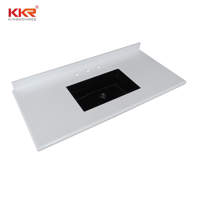 KingKonree white quartz bathroom countertops latest design for home