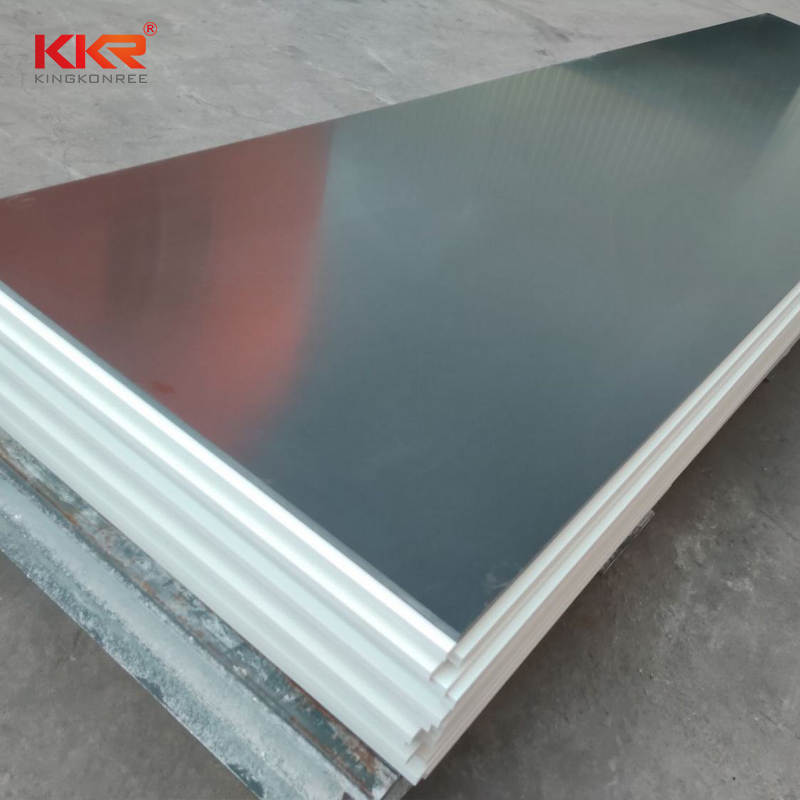 96 Inch Length Black Artificial Marble 100% Pure Acrylic Solid Surface Sheet Slabs KKR-M2707