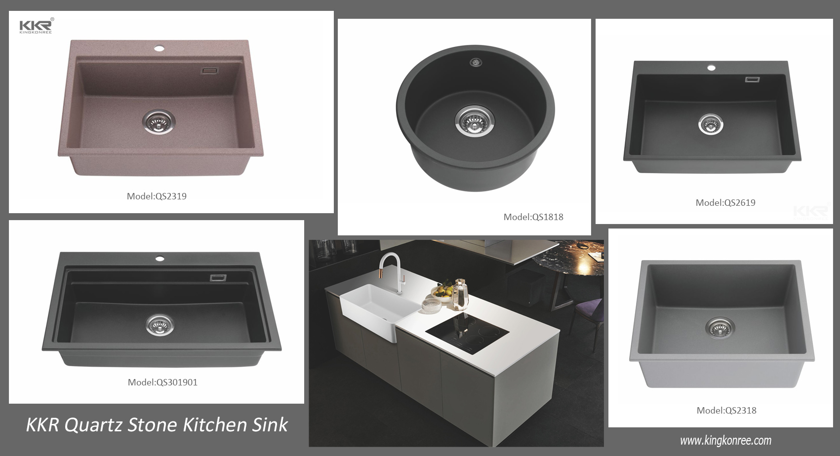 KingKonree excellent black undermount sink customized for villa-3