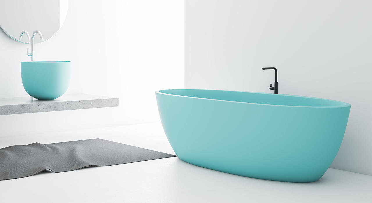 marble acrylic freestanding tub OEM for bathroom