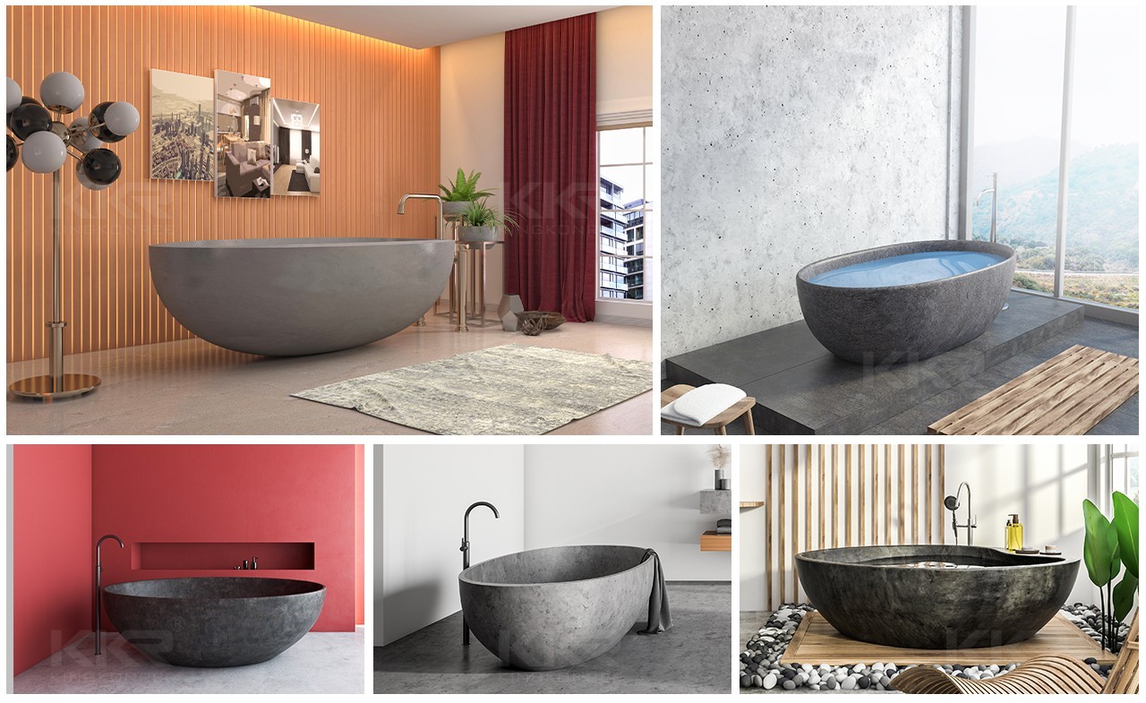 overflow solid surface freestanding tub ODM