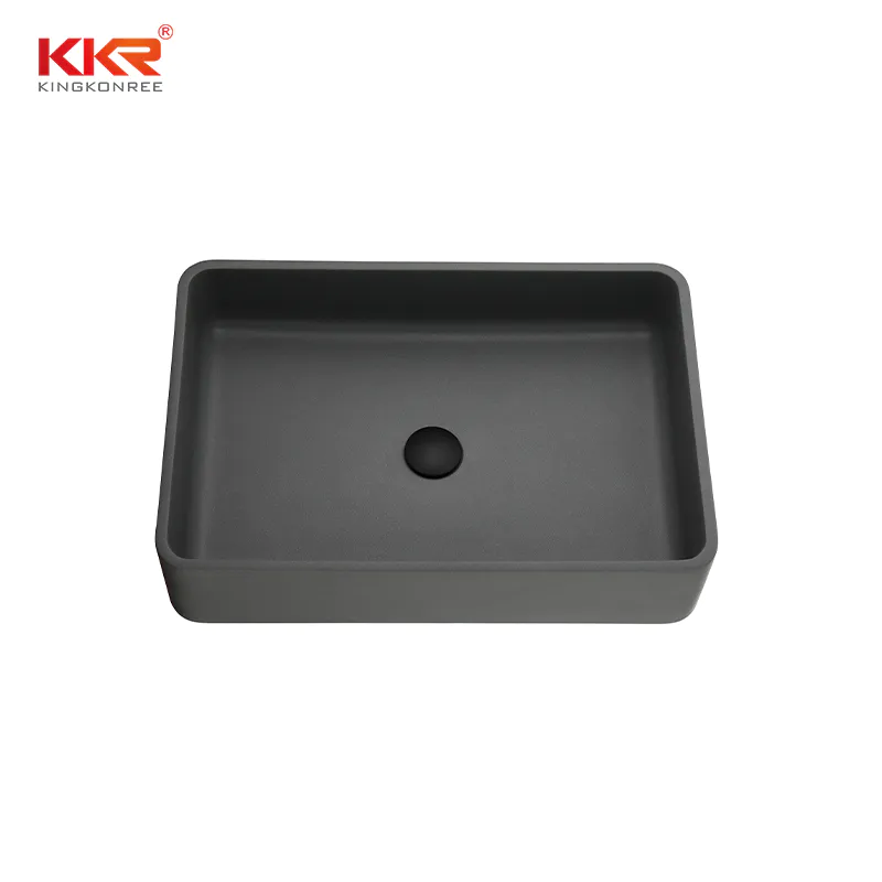 Black Bathroom Square Hand Wash Artificial Stone Quartz Sink QUARTZ SINK