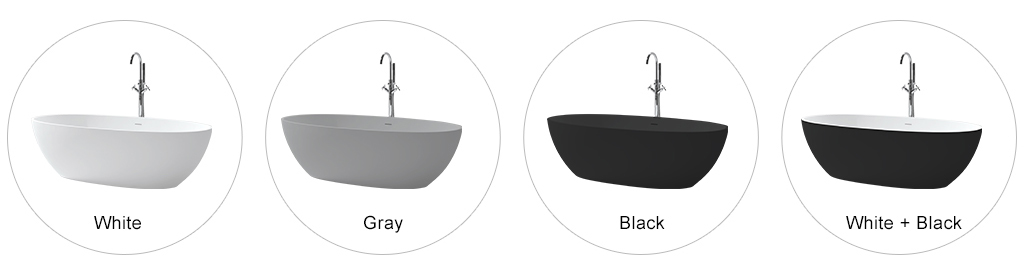 KingKonree black small freestanding soaking tub free design for shower room-7