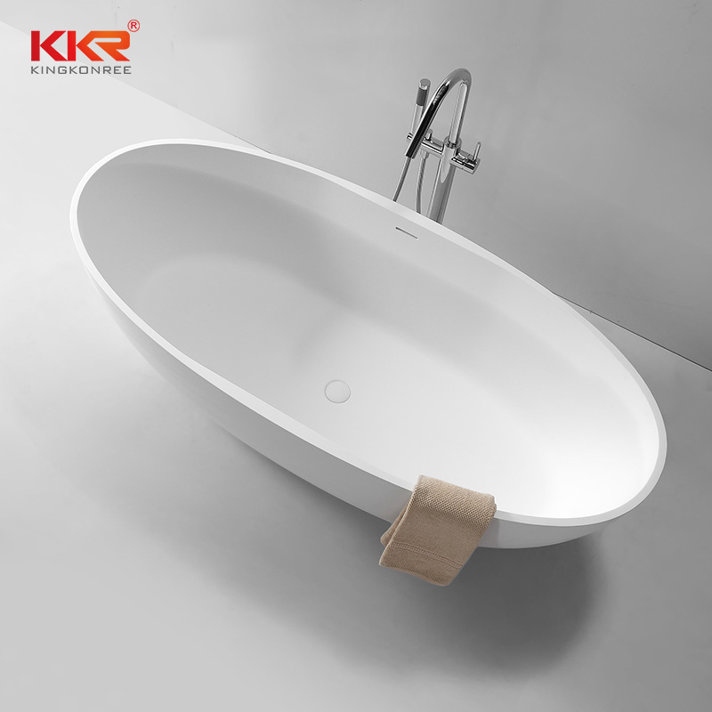 Eco-friendly oval design custom solid surface bathtub