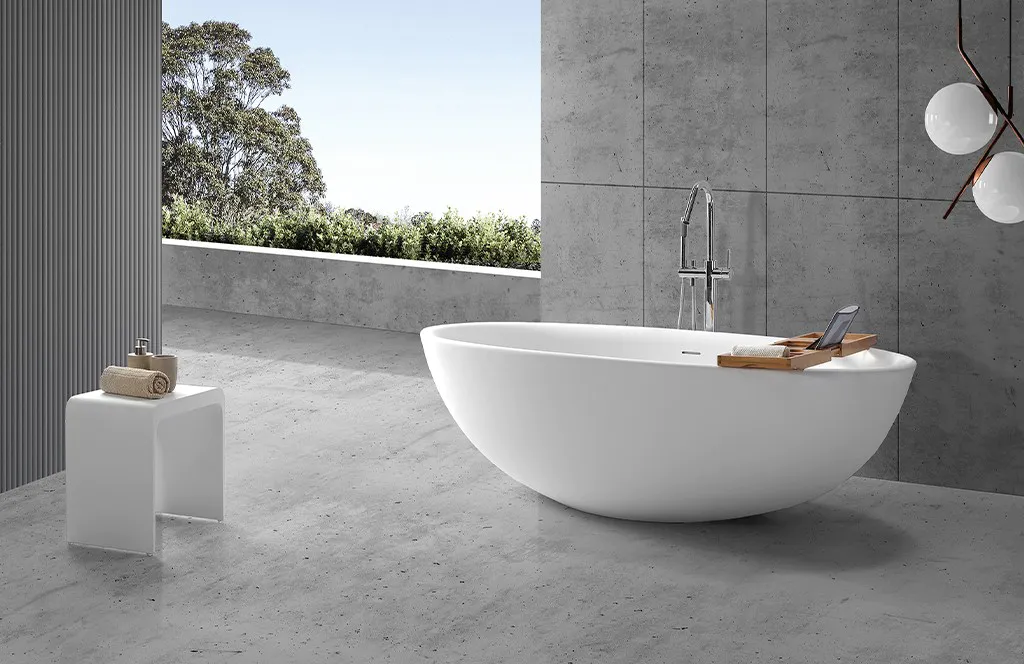 reliable man made stone bathtub at discount for bathroom