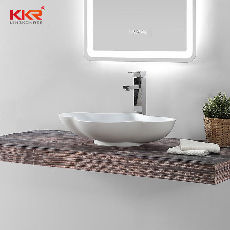 Special Design Bathroom Unique Wash Basin Artificial Stone Sink